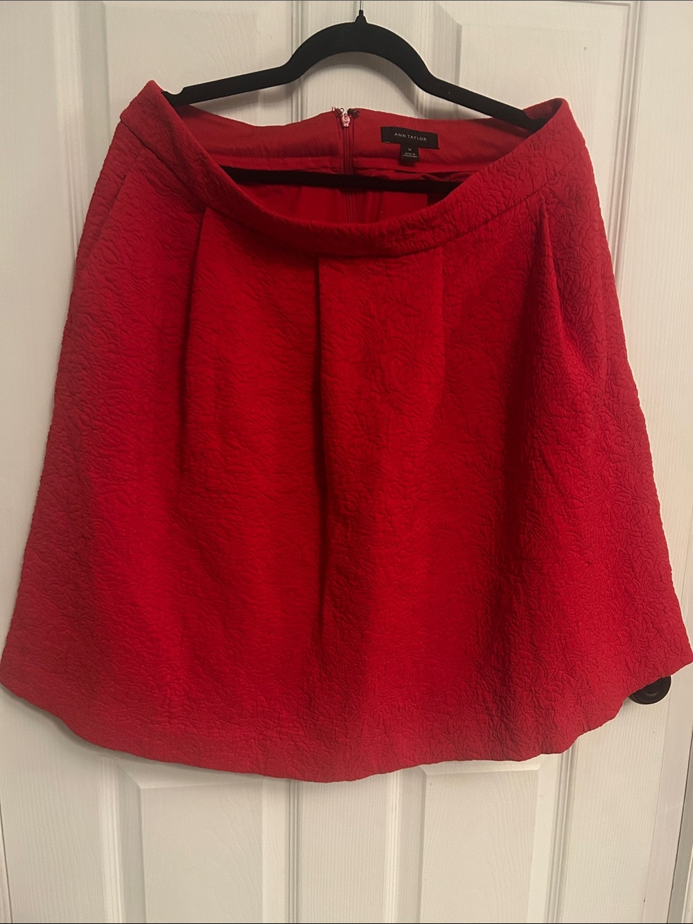 Ann Taylor Bright Red Circle Skirt